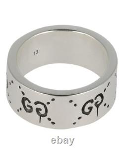 Gucci Mens Sterling Silver Ghost Ring 9MM
