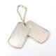 Gucci Sterling Silver 2 Dbl 2 Dog Tag Pendant Made In Italy UNMONOGRAMMED LJF3