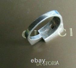 Gucci Sterling Silver 925 Men's Ring Size 11 Made In Italy