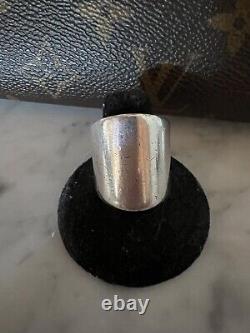 Gucci Sterling Silver Aged Finish Ring Made In Italy Size 7 BARGAIN