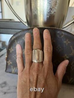 Gucci Sterling Silver Aged Finish Ring Made In Italy Size 7 BARGAIN