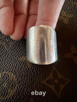 Gucci Sterling Silver Aged Finish Ring Made In Italy Size 7 BARGAIN