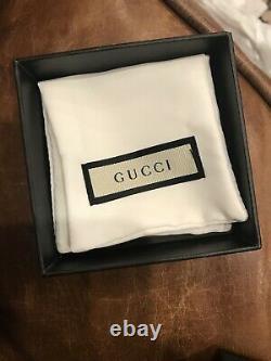 Gucci Sterling Silver Trademark Drop Necklace Made In Italy New In Box