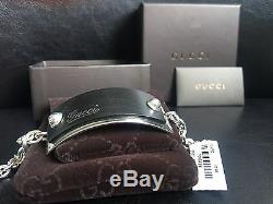 Gucci Women's Sterling Silver & Wood Bracelet $580 Retail! Made In Italy