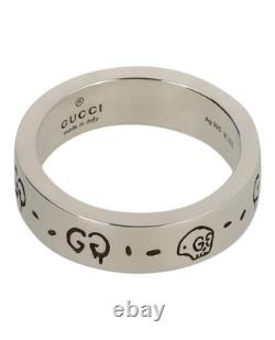 Gucci Womens Sterling Silver Ghost Ring 6MM