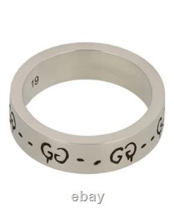 Gucci Womens Sterling Silver Ghost Ring 6MM