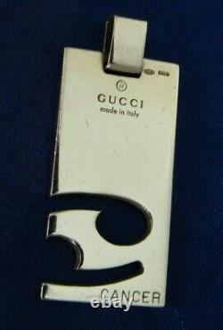 Gucci Zodiac Cancer Sterling Silver 925 made in Italy Pendant