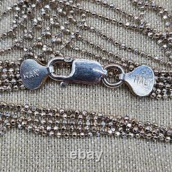 HAN Made in ITALY Sterling Silver 925 Multi Strands Necklace 22g Excellent