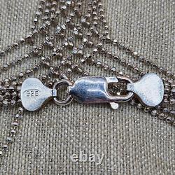 HAN Made in ITALY Sterling Silver 925 Multi Strands Necklace 22g Excellent