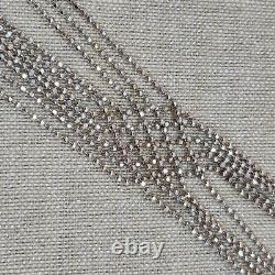 HAN Made in ITALY Sterling Silver 925 Multi Strands Necklace 22g Excellent