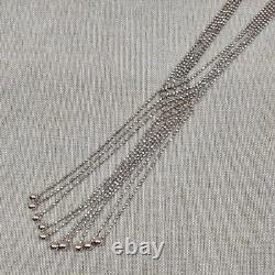 HAN Made in ITALY Sterling Silver 925 Multi Strands Necklace 22g Excellent