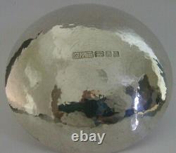 HAND MADE SOLID STERLING SILVER ARTS & CRAFTS DISH BOWL 1987 PLANNISHED 86g