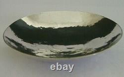 HAND MADE SOLID STERLING SILVER ARTS & CRAFTS DISH BOWL 1987 PLANNISHED 86g