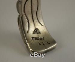 HUGE Sterling Silver Bracelet ORVILLE TSINNIE 230 GRAMS Custom Made XXL Chunky