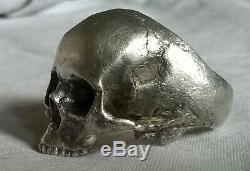 Half jaw skull ring silver ring amazing detail 925 sterling hallmarked UK made