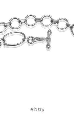 Hand Made Artisan Crafted Sterling Silver Ammonite Jewelry Necklace with toggle