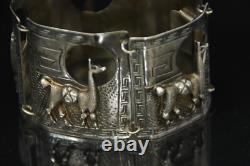 Hand Made Peru Huge Sterling Silver Bangle 7.5 63 Grams