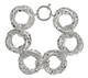 Hand Made Polished Hammered Circle Bracelet REAL 925 Sterling Silver QVC