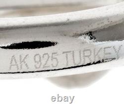 Hand Made Polished Hammered Circle Bracelet REAL 925 Sterling Silver QVC