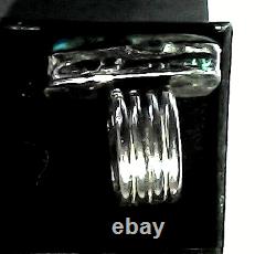 Hand Made Southwestern Sterling Silver Bisbee Turquoise Ring SZ 8.5 JL2