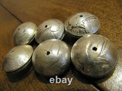 Hand Made Squash Blossom Standing Liberty Quarter 90% Silver Beads Lot Of 6