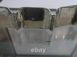 Hand Made Sterling Silver Bracelet with Obsidian (Volacanic Stone) Free Shipping