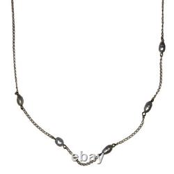 Hand Made Sterling Silver Freshwater Grey Pearl Bead Necklace