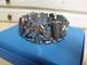 Hand Made Sterling Silver Mexico MOP Wide Bracelet 40.87 Grams Signed Robles