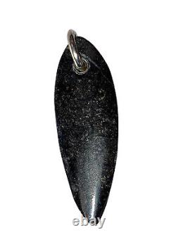 Hand Made Sterling Silver Polished Orthoceras Fossil Pendant