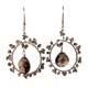 Hand Made Sterling Silver Smoky Quartz Faceted Bead Earrings