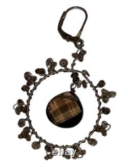 Hand Made Sterling Silver Smoky Quartz Faceted Bead Earrings