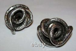 Hand Made Sterling Silver Spiral Earrings