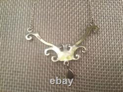 Hand Made Sterling Silver and Black Onyx Necklace