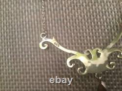 Hand Made Sterling Silver and Black Onyx Necklace