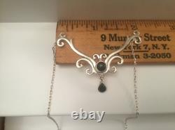 Hand Made Sterling Silver and Black Onyx Necklace