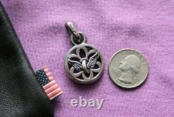 Hand Made in USA Sterling Silver Good Art HLYWD Roadway Flying Wheel Pendant