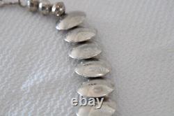 Hand Made sterling silver Concho Link Women's Necklace Vintage 18 3/4