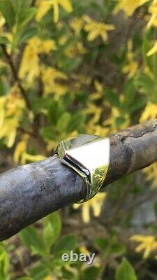 Hand Made unusual Sterling Silver Signet Ring