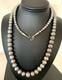 Hand Stamped Bench Navajo Pearls Graduated Sterling Silver Bead Necklace 36
