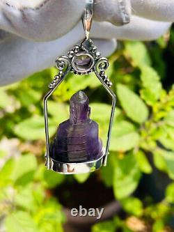 Handmade 925 Sterling Silver Budhha Pendants Made By Natural Amethyst Gemstone