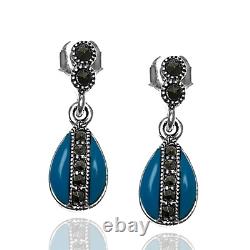 Handmade Earrings Jewelry Made of 925 Sterling Silver, Authentic Silver Earrings