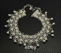 Handmade Filigree Bracelet Jewelry Made of 925 Sterling Silver, Telkari Bracelet