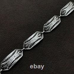 Handmade Filigree Bracelet Jewelry Made of Sterling Silver, Telkari Bracelet