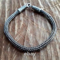 Handmade Kazaziye Bracelet Jewelry Made of Sterling Silver For Men