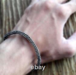 Handmade Kazaziye Bracelet Jewelry Made of Sterling Silver For Men