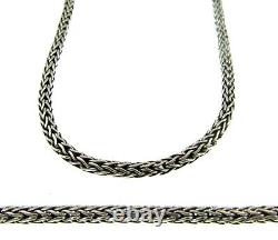 Handmade Solid 925 Sterling Silver Balinese FOXTAIL Chain Necklace Made in Bali