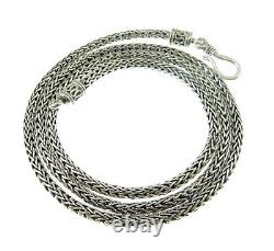 Handmade Solid 925 Sterling Silver Balinese FOXTAIL Chain Necklace Made in Bali