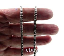 Handmade Solid 925 Sterling Silver Balinese FOXTAIL Chain Necklace Made in Bali