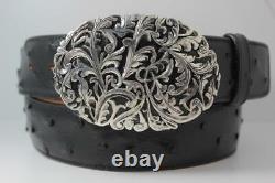Handmade Sterling Silver Cowboy Trophy Belt Buckle (Made in Texas) #EB10