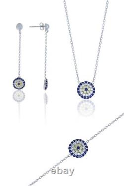 Handmade Triple Jewelry Set Made of Sterling Silver, Necklace, Earrings, Ring